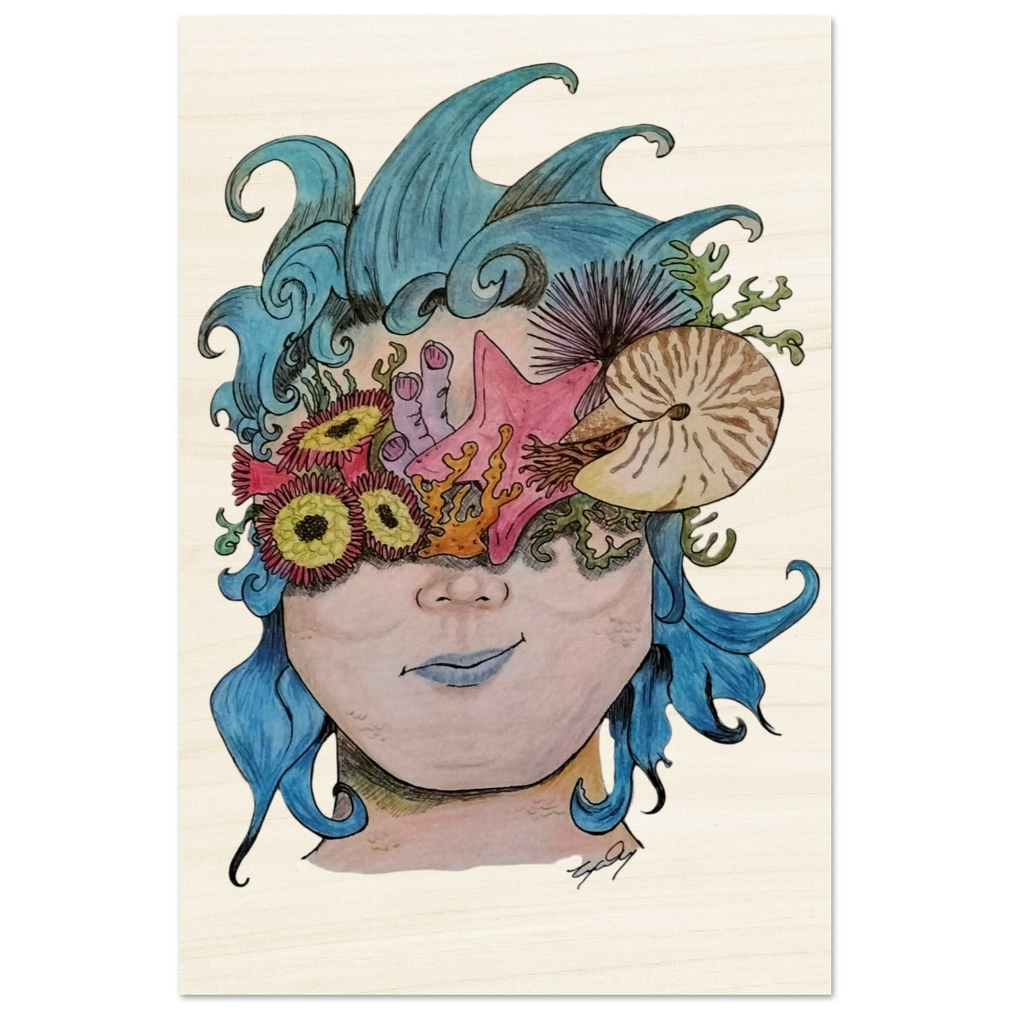 Mistress of the Sea Wood Print