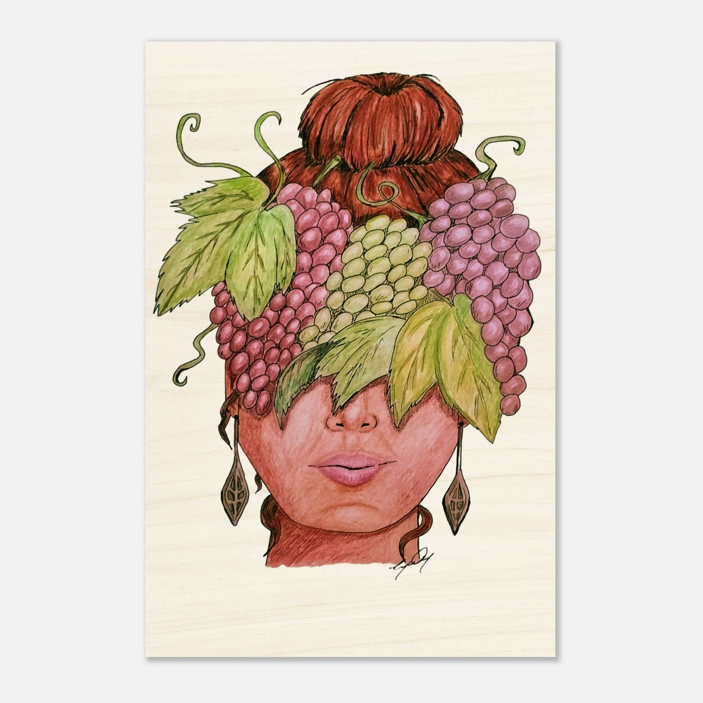 Bacchus's Bride Wood Print