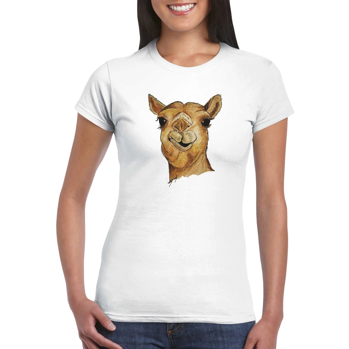 Camel Womens Crewneck T-shirt