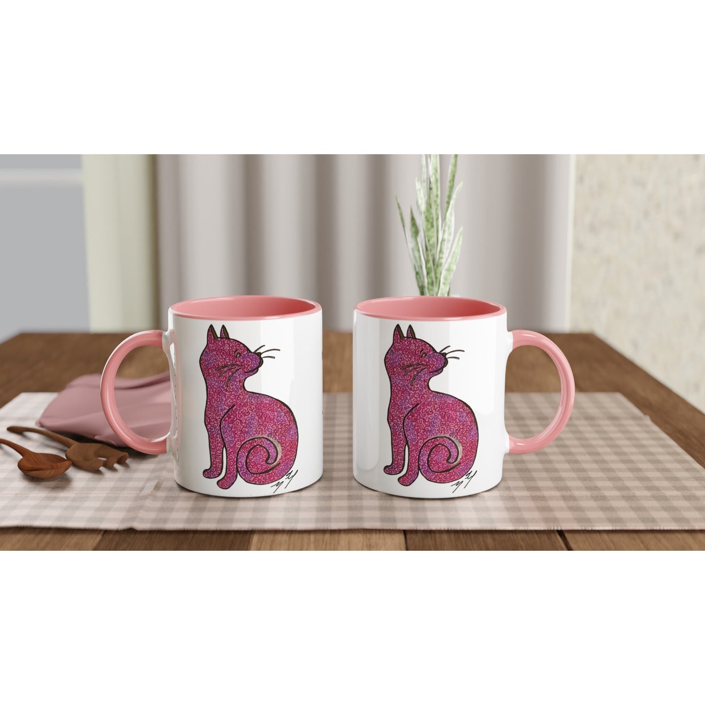 Curious Cat 11oz Ceramic Mug