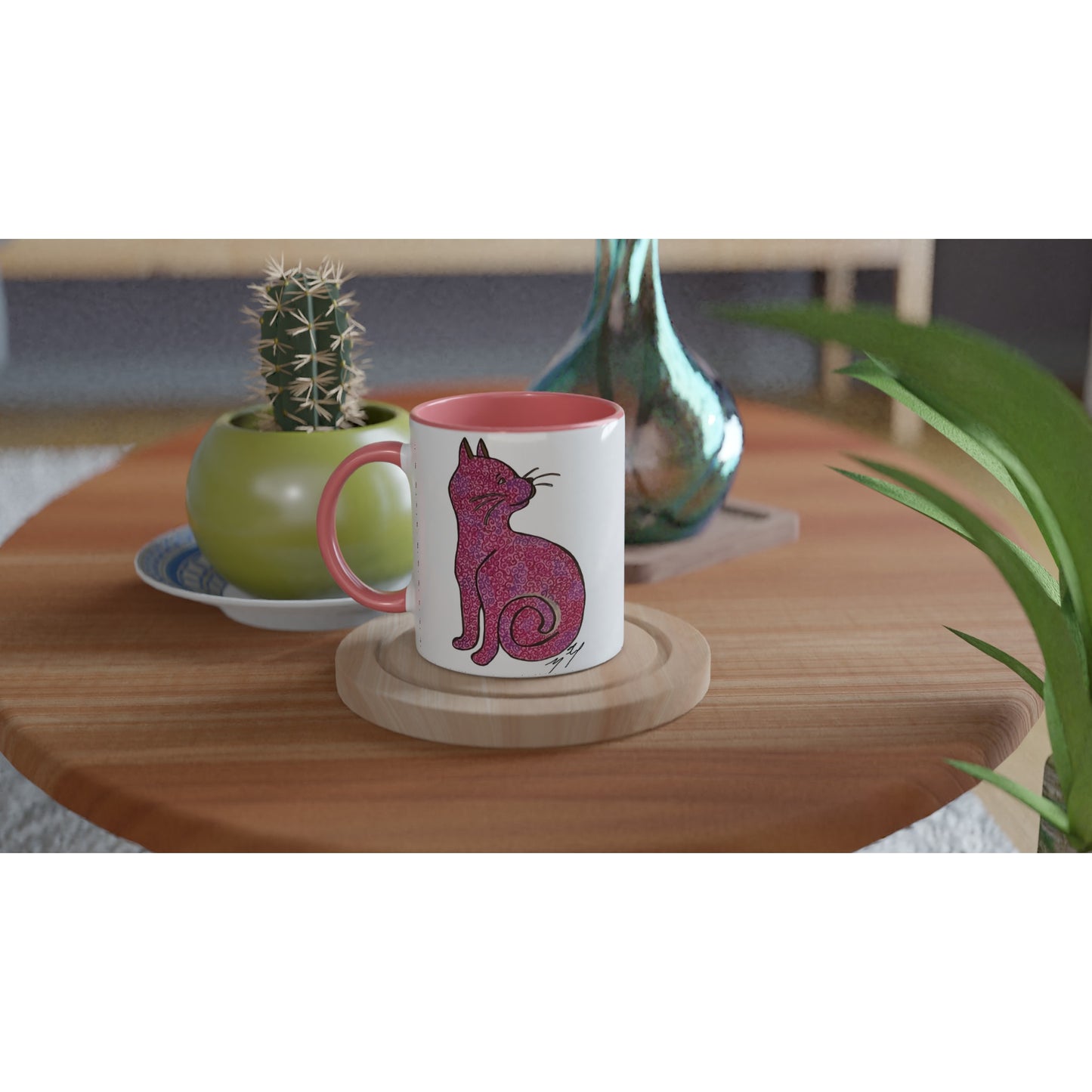 Curious Cat 11oz Ceramic Mug