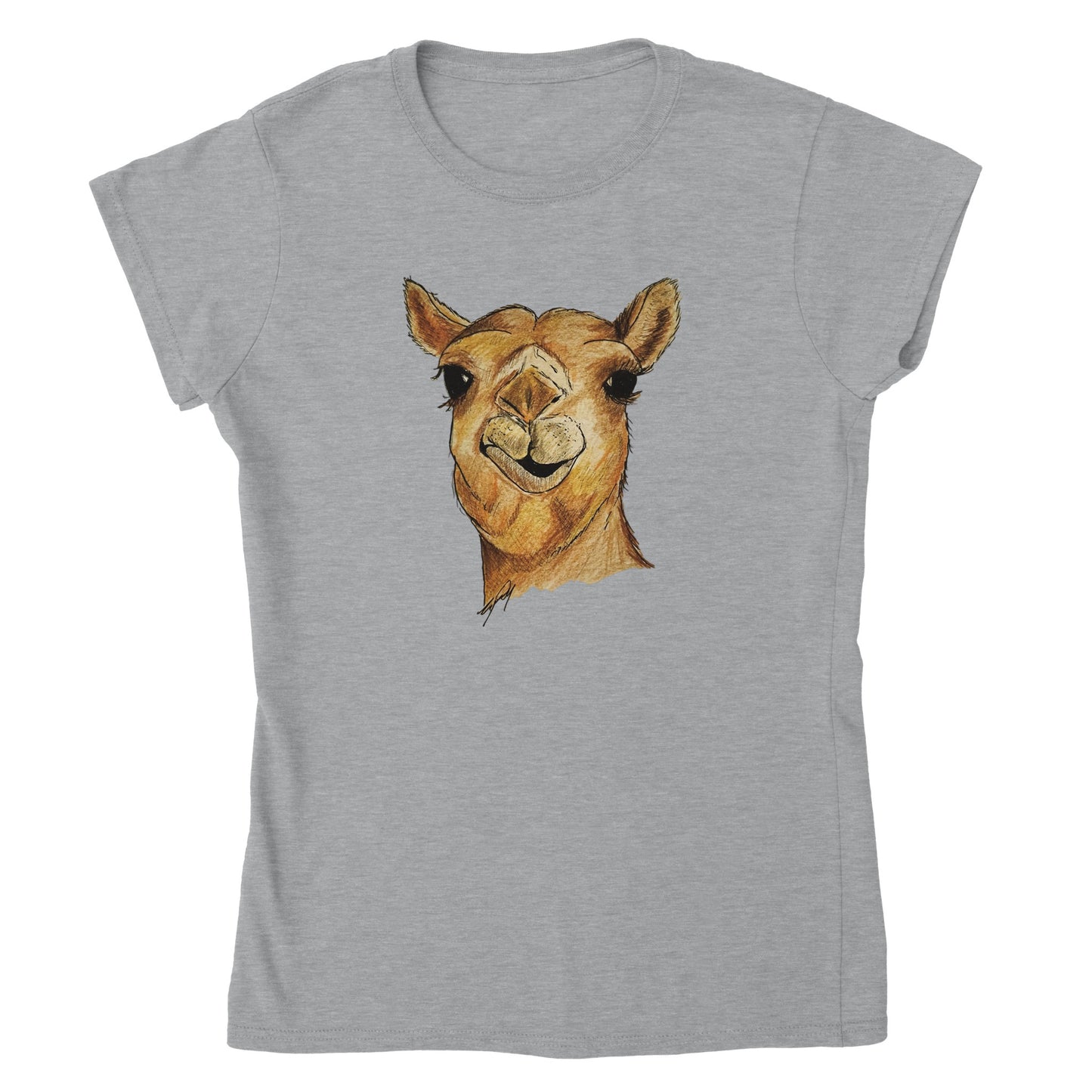 Camel Womens Crewneck T-shirt