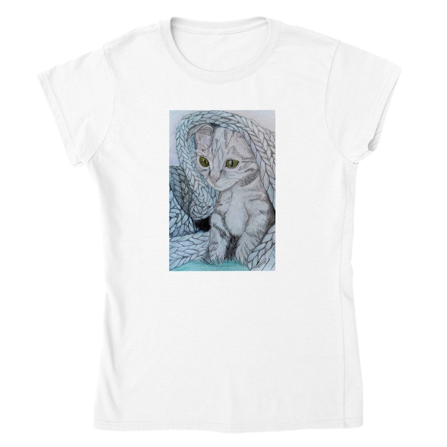 Peek a boo Womens Crewneck T-shirt