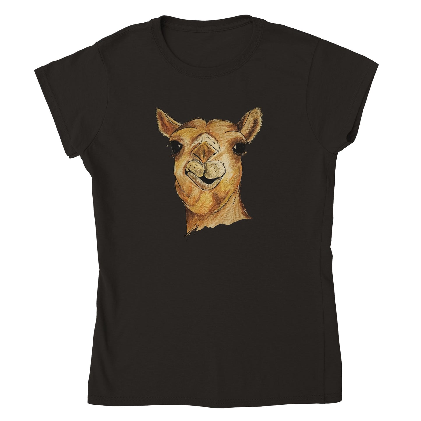 Camel Womens Crewneck T-shirt